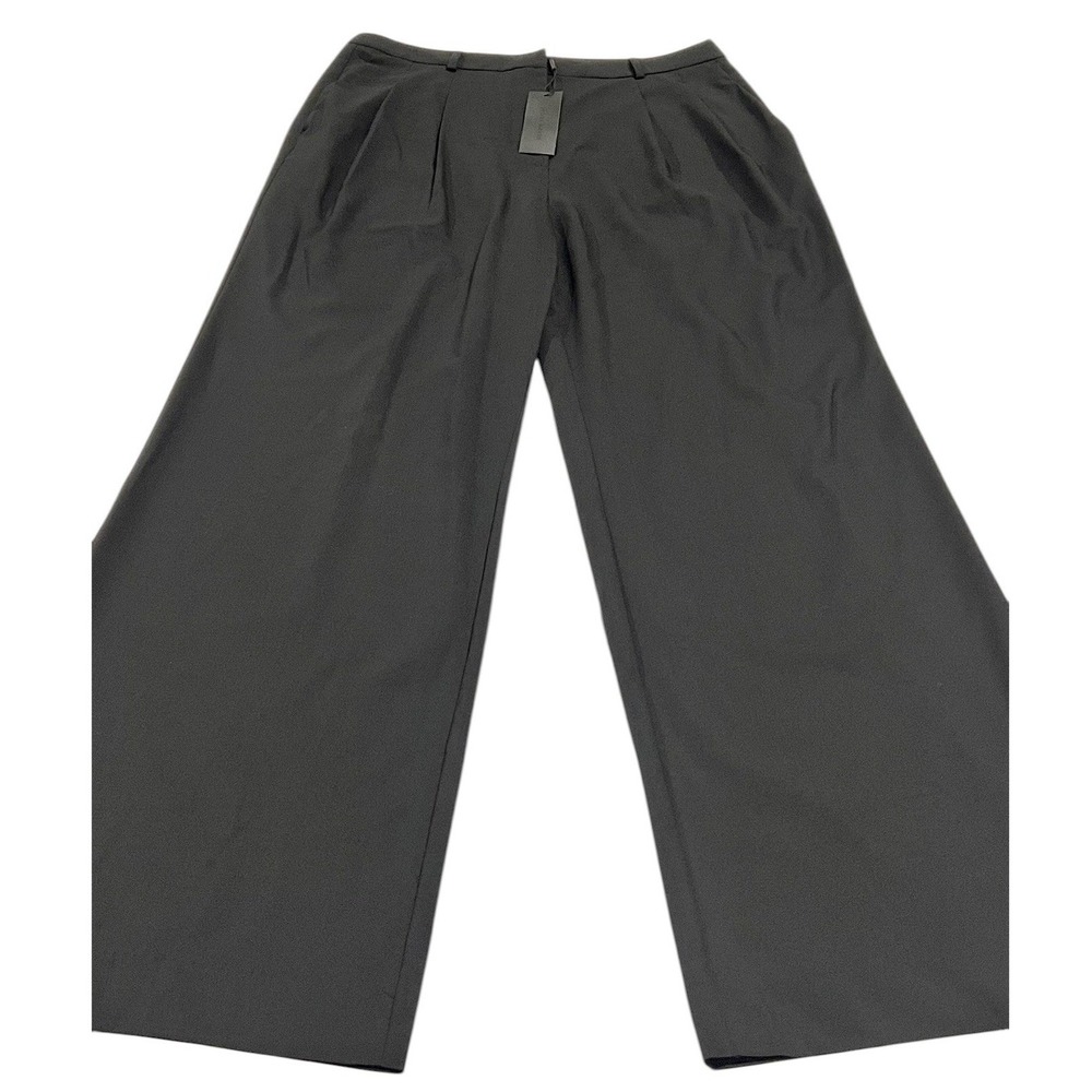NWT Jenni Kayne Jones Trouser Wool Pants Black 12 - Picture 2 of 16
